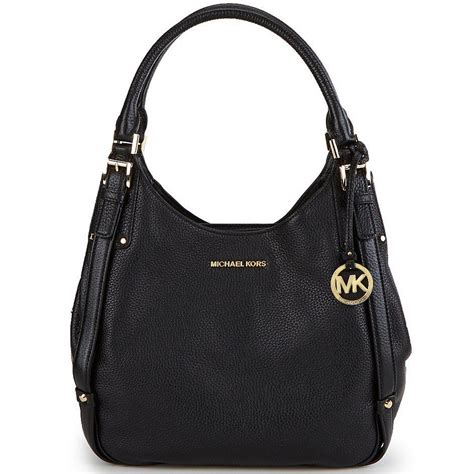 michael kors bedford belted large leather shoulder tote in black|Michael Kors bedford bag medium.